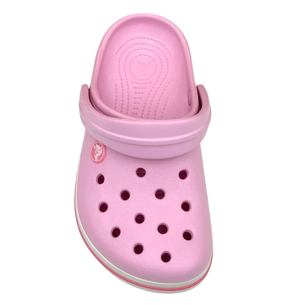 Crocs Big Girls Slip-on Clogs Size 2 (J2) Light Pink Water Friendly Lightweight
